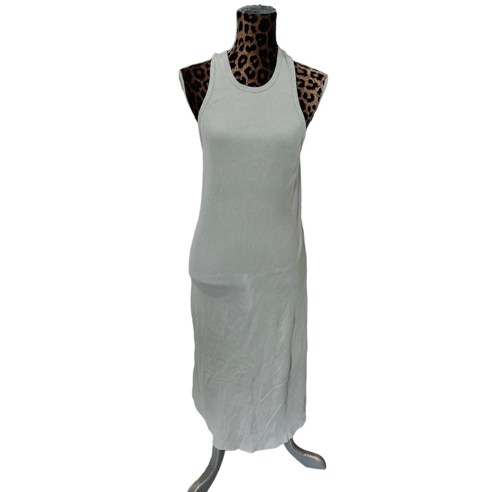 Young Fabulous & Broke YFB Stretch Body-con Ribbed Dress Raw Hem Sz M